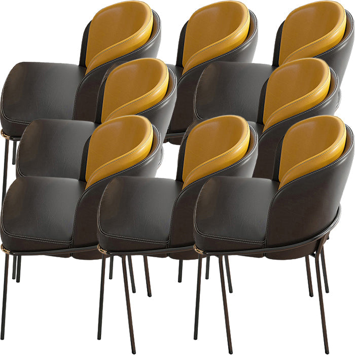 Modern Backrest Armrest Cushion Chair with Metal Legs for Living Room