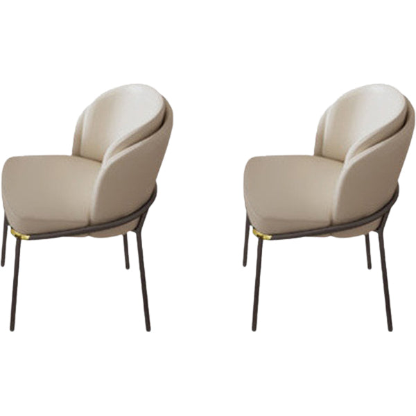 Modern Backrest Armrest Cushion Chair with Metal Legs for Living Room