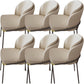 Modern Backrest Armrest Cushion Chair with Metal Legs for Living Room