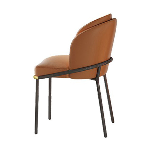 Modern Backrest Armrest Cushion Chair with Metal Legs for Living Room