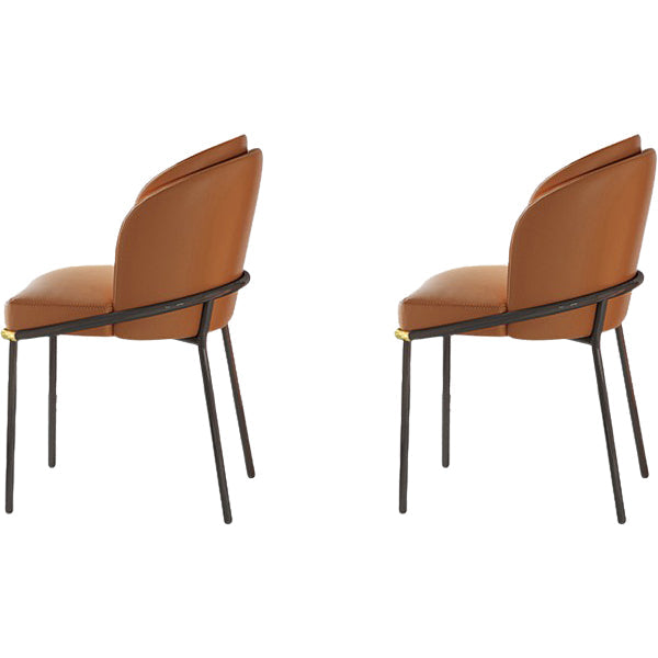 Modern Backrest Armrest Cushion Chair with Metal Legs for Living Room