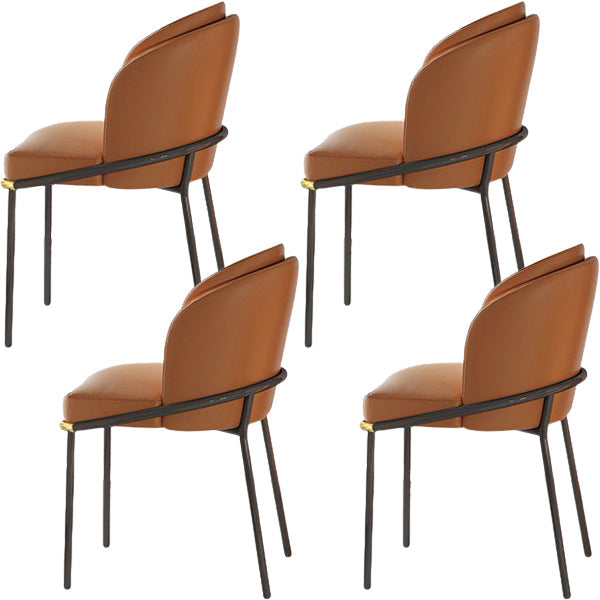 Modern Backrest Armrest Cushion Chair with Metal Legs for Living Room