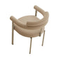 Modern Backrest Armrest Cushion Chair with Metal Legs for Living Room