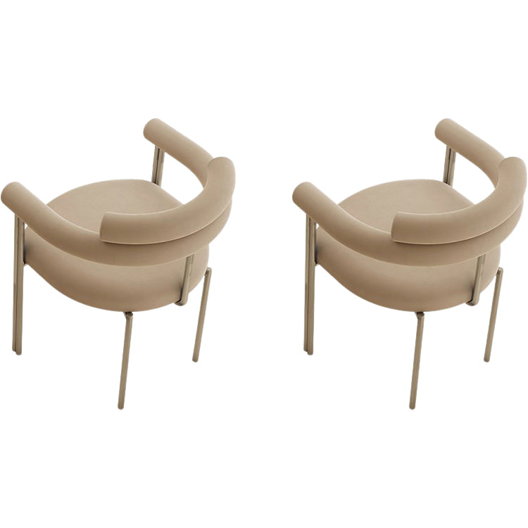 Modern Backrest Armrest Cushion Chair with Metal Legs for Living Room