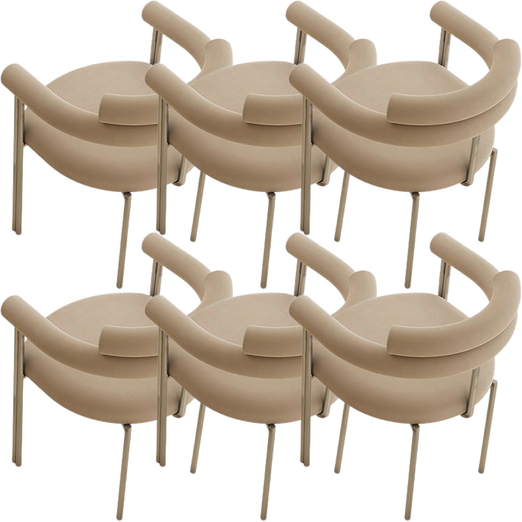 Modern Backrest Armrest Cushion Chair with Metal Legs for Living Room