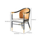 Modern Backrest Armrest Cushion Chair with Metal Legs for Living Room