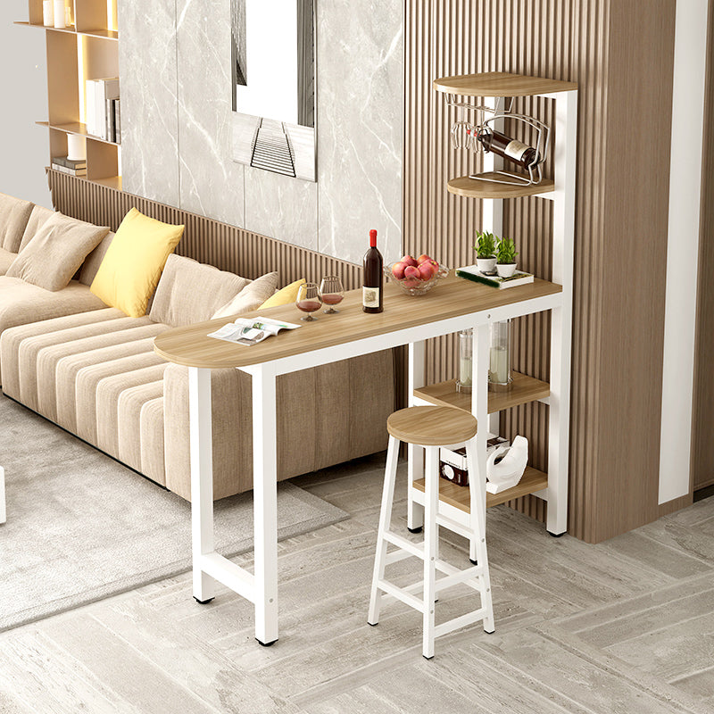 Set da pranzo da pub 1/2 pezzo, tavolo da bar in stile glam con sgabello in metallo