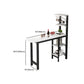 Set da pranzo da pub 1/2 pezzo, tavolo da bar in stile glam con sgabello in metallo