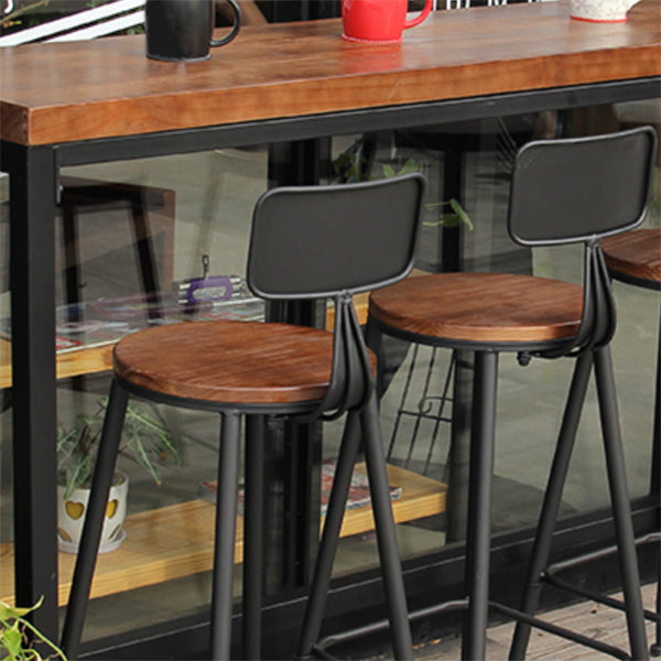 Rectangle Bar Pub Table Set 1/5 Pcs Iron Frame Bar Table and Stools Clearhalo 'Bar Furniture' 'furn' 'furn_home_bar_bar_sets' 'Furniture' 'Home Bars & Bar Sets' 'home_bar_bar_sets' 'Kitchen & Dining Furniture' 7520433