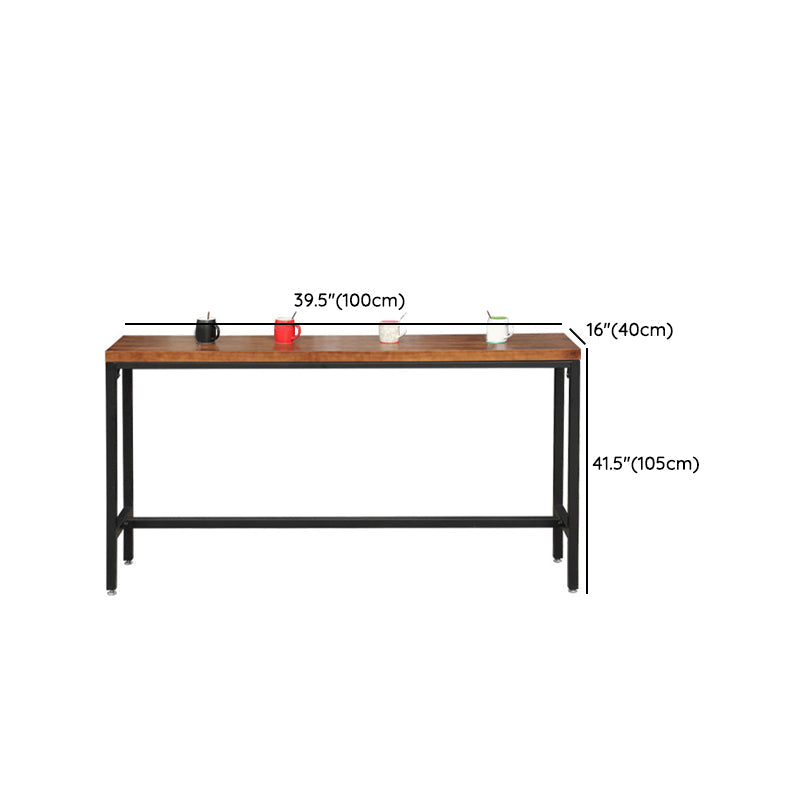 Rectangle Bar Pub Table Set 1/5 Pcs Iron Frame Bar Table and Stools Clearhalo 'Bar Furniture' 'furn' 'furn_home_bar_bar_sets' 'Furniture' 'Home Bars & Bar Sets' 'home_bar_bar_sets' 'Kitchen & Dining Furniture' 7520437