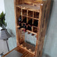 Brown Pine Wood Bistro Table with Wine Holder Pub Table for Home Clearhalo 'Bar Furniture' 'Bar Tables' 'bar_tables' 'furn' 'furn_bar_tables' 'Furniture' 'Kitchen & Dining Furniture' 7520466