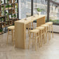 Moderne bar eettafel rechthoek houten framebalktafel voor keuken