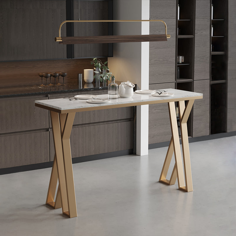 Glam Stone Bar Eettafel Rechthoekige bartafel voor café en bar