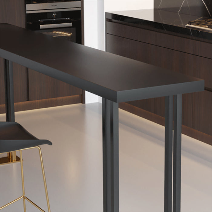 Black and Gold Pub Height Dining Table Glam Counter Wine Table Clearhalo 'Bar Furniture' 'Bar Tables' 'bar_tables' 'furn' 'furn_bar_tables' 'Furniture' 'Kitchen & Dining Furniture' 7520548