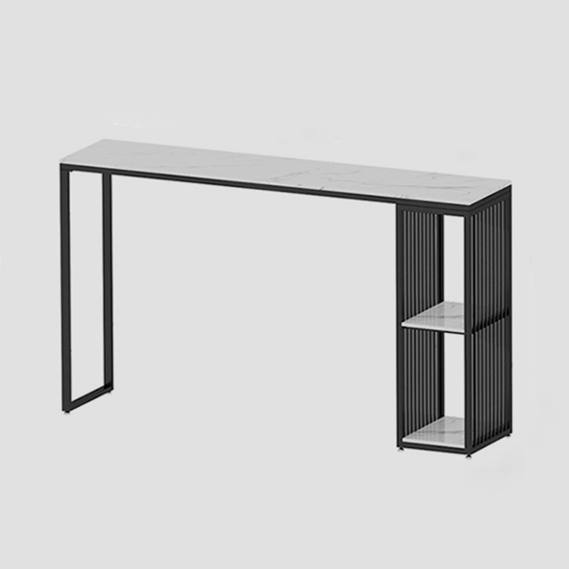Table de barre rectangulaire de style moderne, table en pierre stockable pour le salon