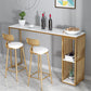 Table de barre rectangulaire de style moderne, table en pierre stockable pour le salon