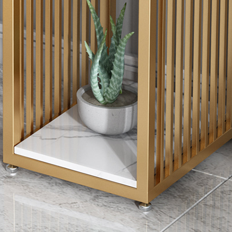 Table de barre rectangulaire de style moderne, table en pierre stockable pour le salon