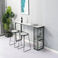 Rectangle Counter Wine Table Faux Marble Counter Height Dining Table