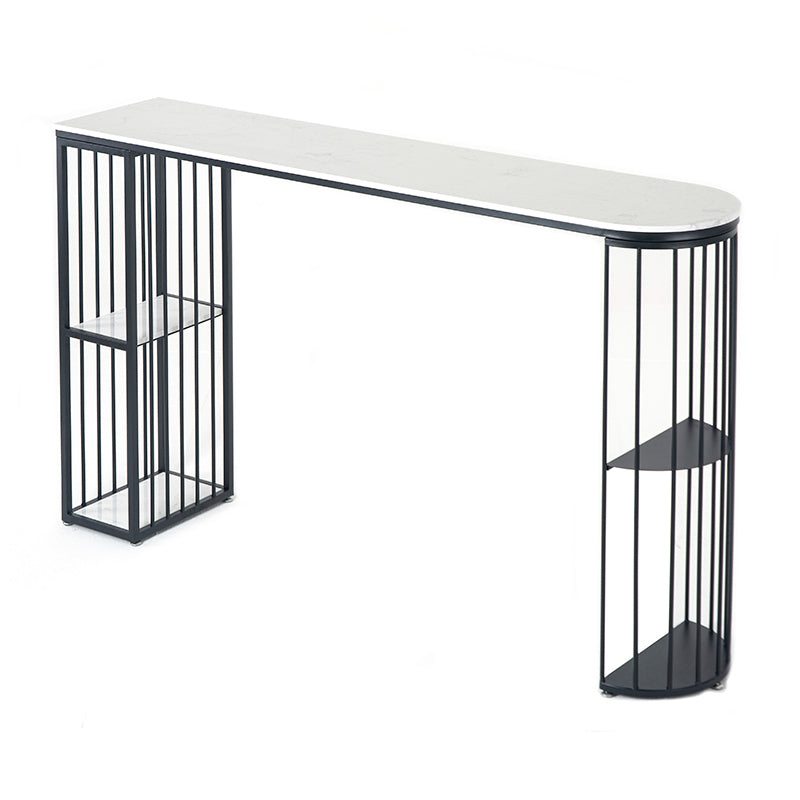 Modern Pub Height Dining Table White and Black Counter Height Table Without Chairs Clearhalo 'Bar Furniture' 'Bar Tables' 'bar_tables' 'furn' 'furn_bar_tables' 'Furniture' 'Kitchen & Dining Furniture' 7520605