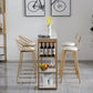 Glam Rectangle Counter Height Dining Table White and Gold Pub Table Clearhalo 'Bar Furniture' 'Bar Tables' 'bar_tables' 'furn' 'furn_bar_tables' 'Furniture' 'Kitchen & Dining Furniture' 7520617