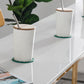 Glam Rectangle Counter Height Dining Table White and Gold Pub Table Clearhalo 'Bar Furniture' 'Bar Tables' 'bar_tables' 'furn' 'furn_bar_tables' 'Furniture' 'Kitchen & Dining Furniture' 7520623