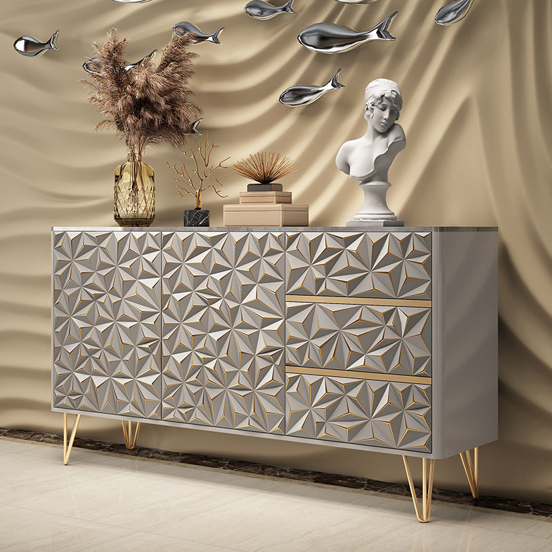 Glam Buffet Table Stone Sideboard Table with Legs for Dining Room Clearhalo 'buffet_sideboard' 'Buffets & Sideboards' 'furn' 'furn_buffet_sideboard' 'Furniture' 'Kitchen & Dining Furniture' 7520774