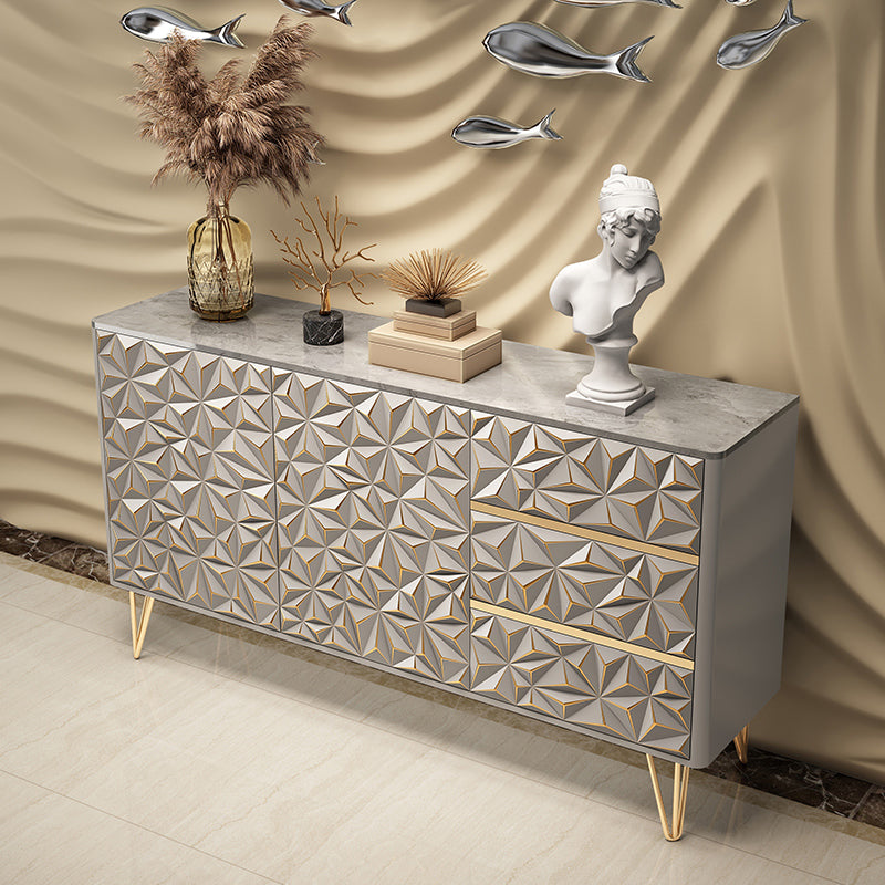Glam Buffet Table Stone Sideboard Table with Legs for Dining Room Clearhalo 'buffet_sideboard' 'Buffets & Sideboards' 'furn' 'furn_buffet_sideboard' 'Furniture' 'Kitchen & Dining Furniture' 7520776