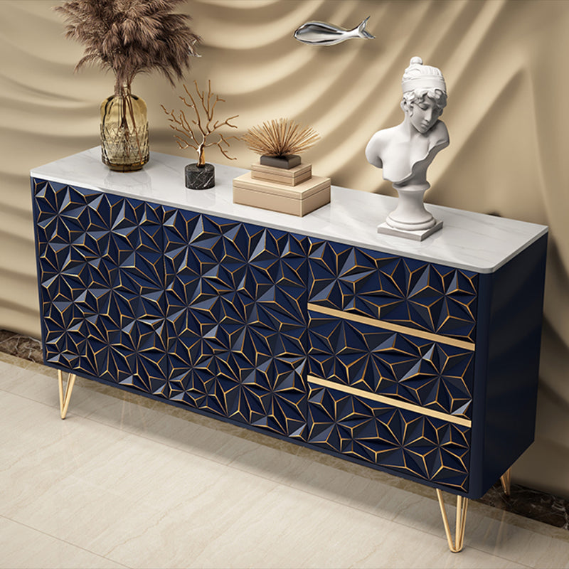 Glam Buffet Table Stone Sideboard Table with Legs for Dining Room Clearhalo 'buffet_sideboard' 'Buffets & Sideboards' 'furn' 'furn_buffet_sideboard' 'Furniture' 'Kitchen & Dining Furniture' 7520778