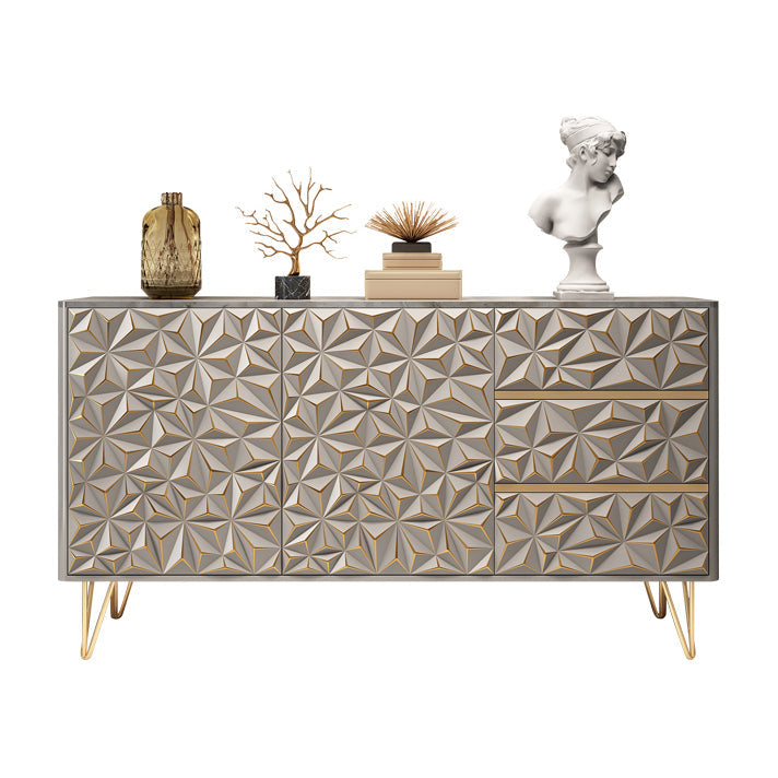 Glam Buffet Table Stone Sideboard Table with Legs for Dining Room Clearhalo 'buffet_sideboard' 'Buffets & Sideboards' 'furn' 'furn_buffet_sideboard' 'Furniture' 'Kitchen & Dining Furniture' 7520779
