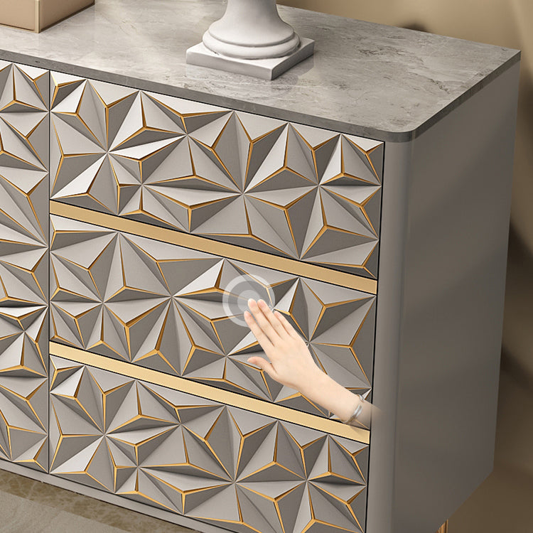 Glam Buffet Table Stone Sideboard Table with Legs for Dining Room Clearhalo 'buffet_sideboard' 'Buffets & Sideboards' 'furn' 'furn_buffet_sideboard' 'Furniture' 'Kitchen & Dining Furniture' 7520782