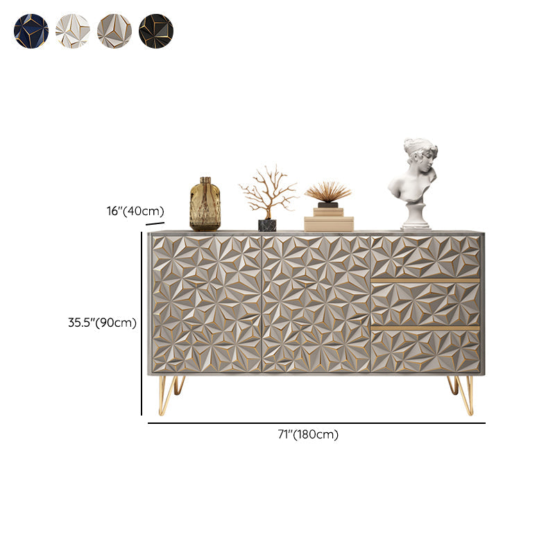 Glam Buffet Table Stone Sideboard Table with Legs for Dining Room Clearhalo 'buffet_sideboard' 'Buffets & Sideboards' 'furn' 'furn_buffet_sideboard' 'Furniture' 'Kitchen & Dining Furniture' 7520787