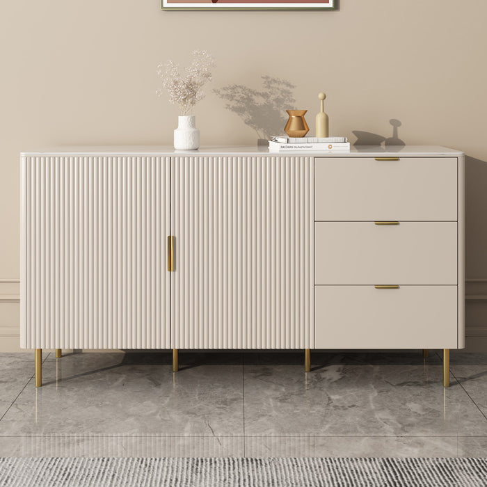 Glam Sideboard Schrankstein Sideboardtisch mit Schubladen für die Küche