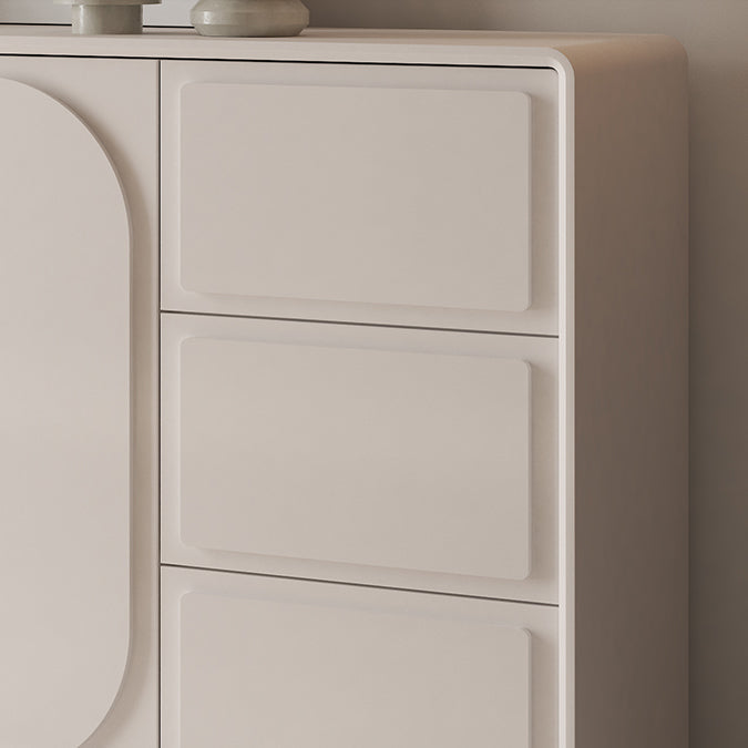 Contemporary Sideboard Cabinet Faux Wood Sideboard Table with Doors for Dining Room Clearhalo 'buffet_sideboard' 'Buffets & Sideboards' 'furn' 'furn_buffet_sideboard' 'Furniture' 'Kitchen & Dining Furniture' 7520832