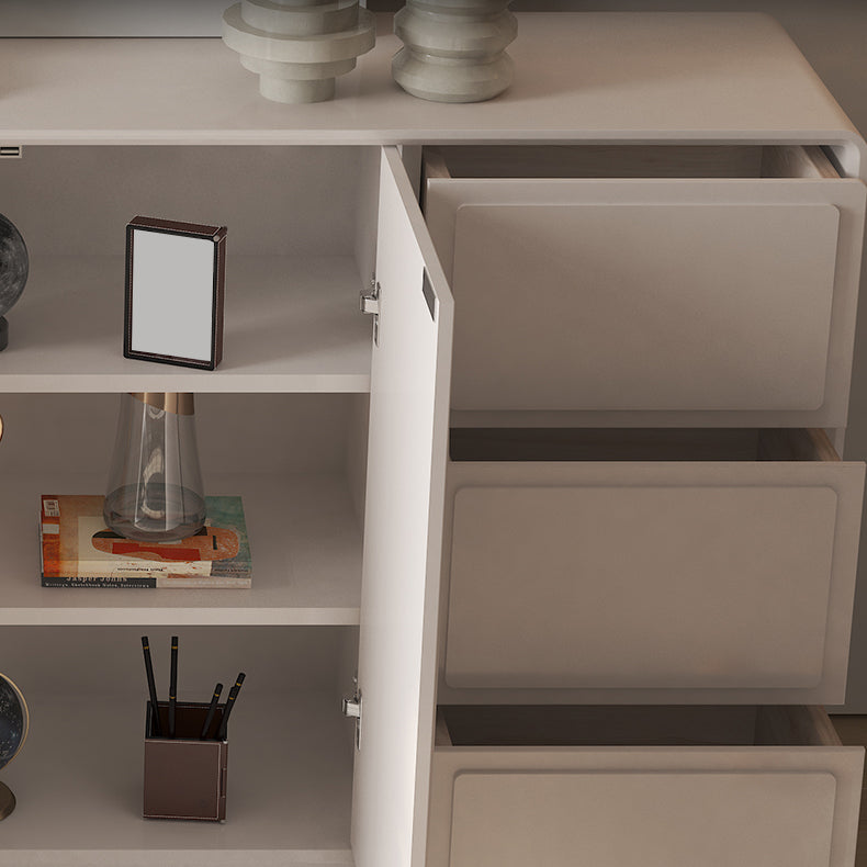 Contemporary Sideboard Cabinet Faux Wood Sideboard Table with Doors for Dining Room Clearhalo 'buffet_sideboard' 'Buffets & Sideboards' 'furn' 'furn_buffet_sideboard' 'Furniture' 'Kitchen & Dining Furniture' 7520834