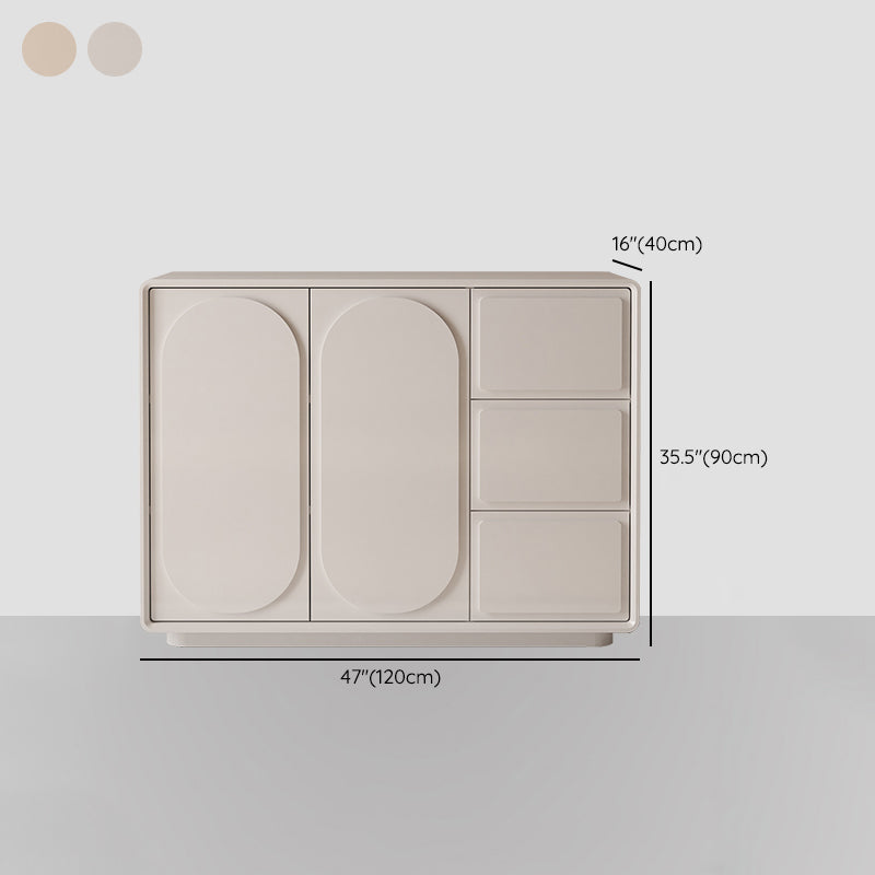 Contemporary Sideboard Cabinet Faux Wood Sideboard Table with Doors for Dining Room Clearhalo 'buffet_sideboard' 'Buffets & Sideboards' 'furn' 'furn_buffet_sideboard' 'Furniture' 'Kitchen & Dining Furniture' 7520838