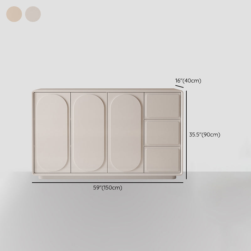 Contemporary Sideboard Cabinet Faux Wood Sideboard Table with Doors for Dining Room Clearhalo 'buffet_sideboard' 'Buffets & Sideboards' 'furn' 'furn_buffet_sideboard' 'Furniture' 'Kitchen & Dining Furniture' 7520839