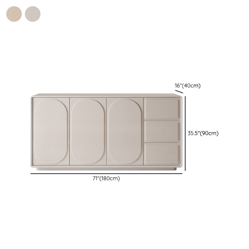 Contemporary Sideboard Cabinet Faux Wood Sideboard Table with Doors for Dining Room Clearhalo 'buffet_sideboard' 'Buffets & Sideboards' 'furn' 'furn_buffet_sideboard' 'Furniture' 'Kitchen & Dining Furniture' 7520840