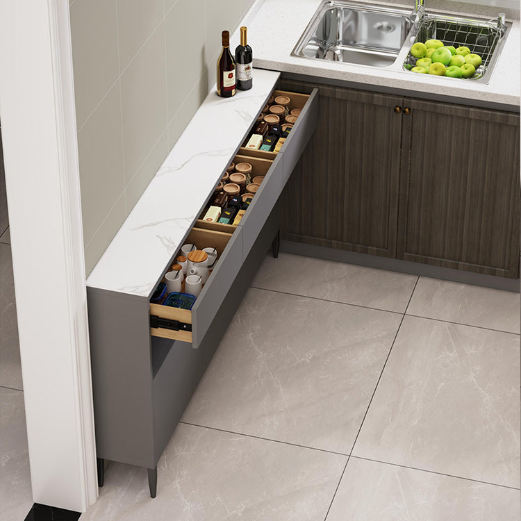 Mesa de piedra del gabinete del aparador contemporáneo con cajones