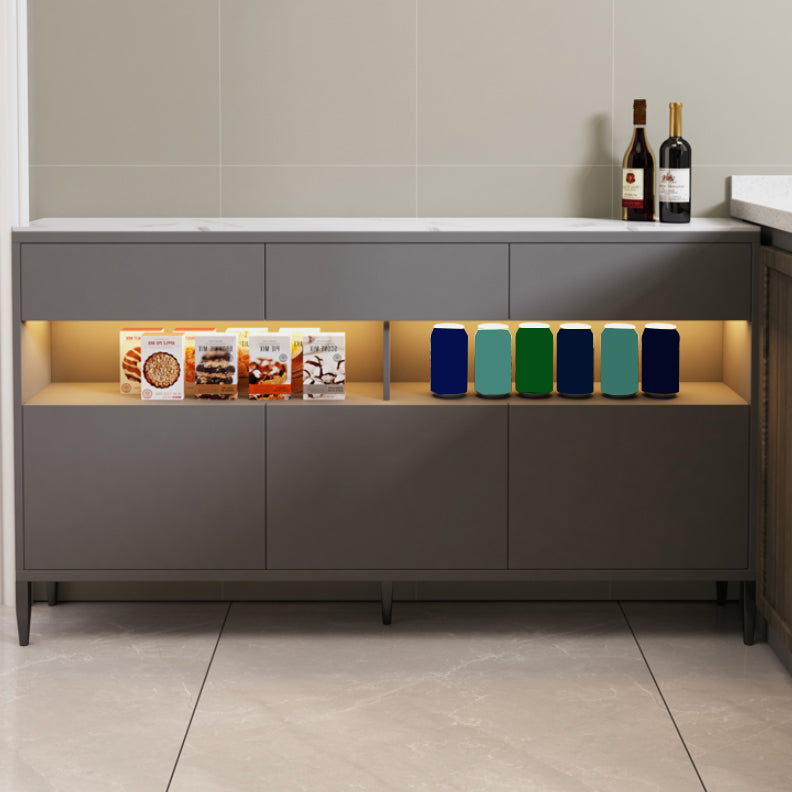 Mesa de piedra del gabinete del aparador contemporáneo con cajones