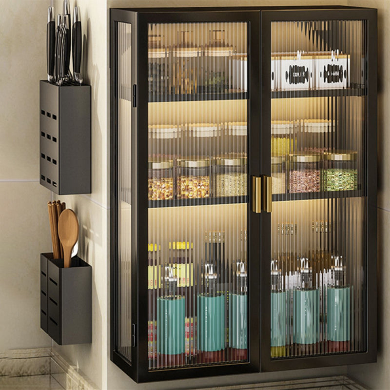 Armadio a buffet montato a parete per mobile in metallo contemporaneo per sala da pranzo