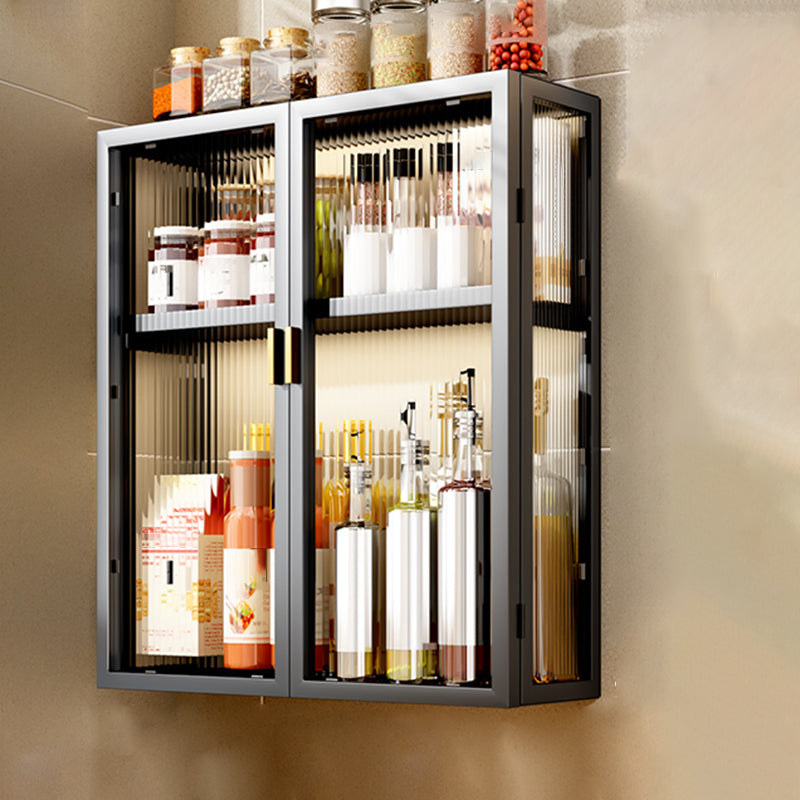 Armadio a buffet montato a parete per mobile in metallo contemporaneo per sala da pranzo