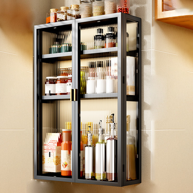 Armadio a buffet montato a parete per mobile in metallo contemporaneo per sala da pranzo