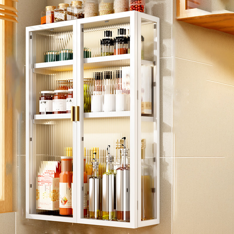 Armadio a buffet montato a parete per mobile in metallo contemporaneo per sala da pranzo