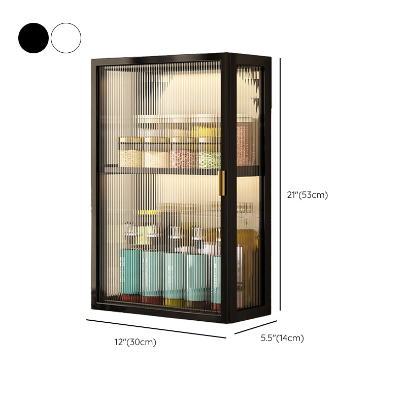 Armadio a buffet montato a parete per mobile in metallo contemporaneo per sala da pranzo