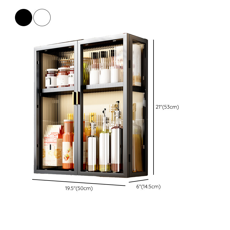 Armadio a buffet montato a parete per mobile in metallo contemporaneo per sala da pranzo