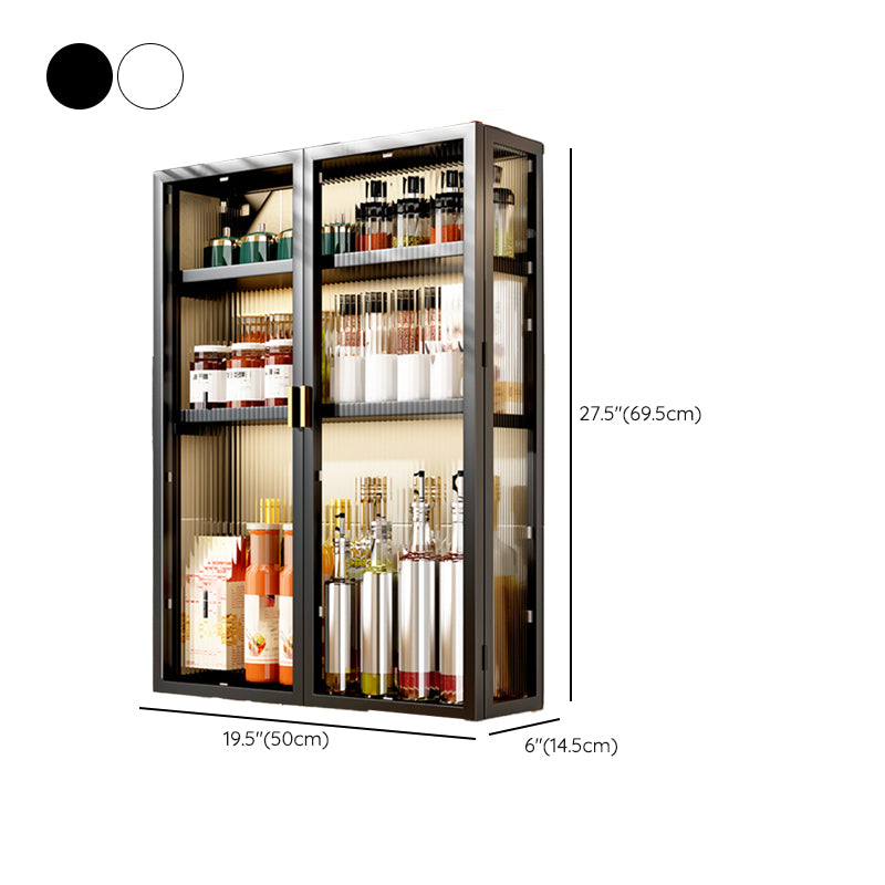 Armadio a buffet montato a parete per mobile in metallo contemporaneo per sala da pranzo