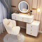 Contemporary Solid Wood With Drawer Bedroom Lighted Mirror Make-up Vanity
