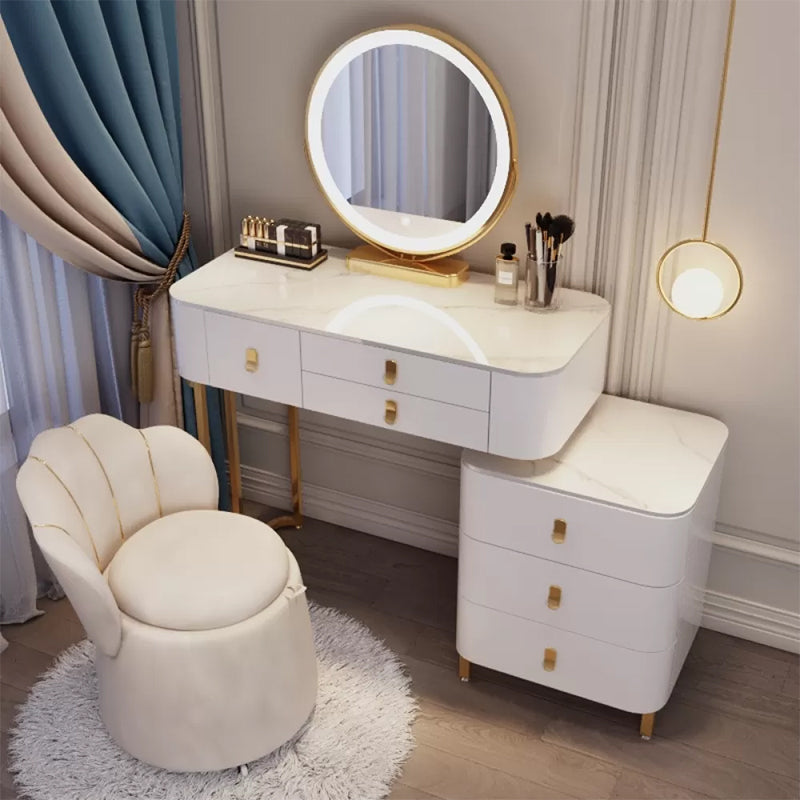Contemporary Solid Wood With Drawer Bedroom Lighted Mirror Make-up Vanity