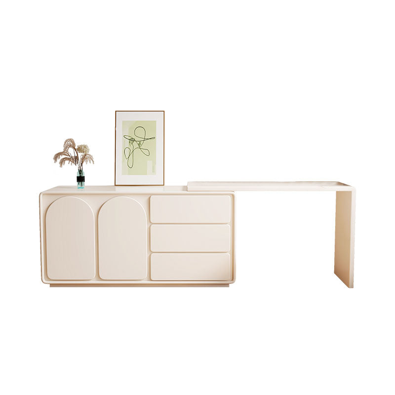 Eigentijdse wit verlichte spiegel slaapkamer met lade ijdelheid kleedtafel