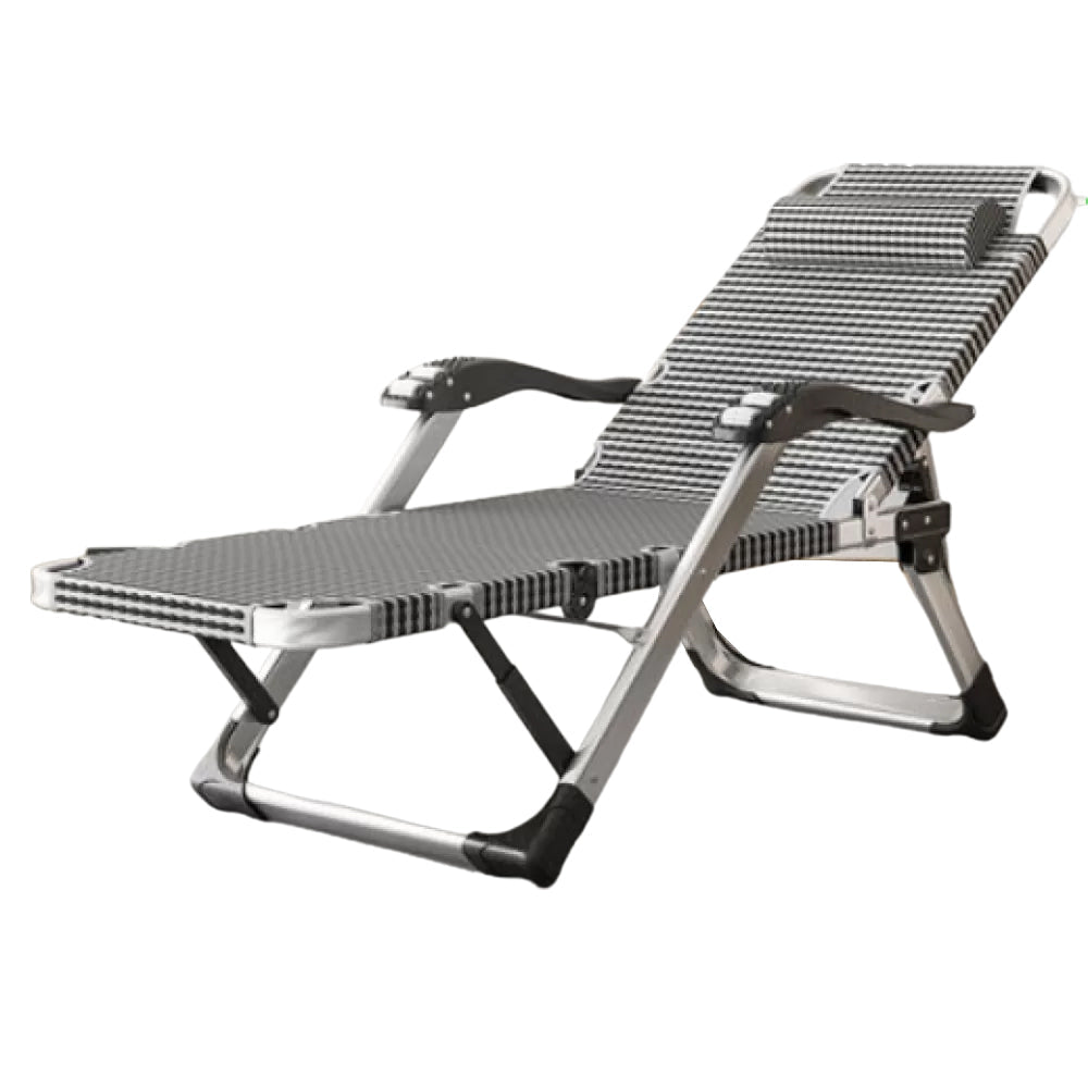 Reclinabile standard contemporaneo con poltrona in metallo argento